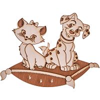 Ключница "Дружба кошечки и собачки" во Белом