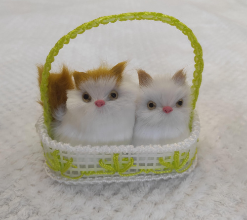 Купить Котики в корзинке со звуком во Белом фото 4 Котики в корзинке со звуком во Белом фото 4